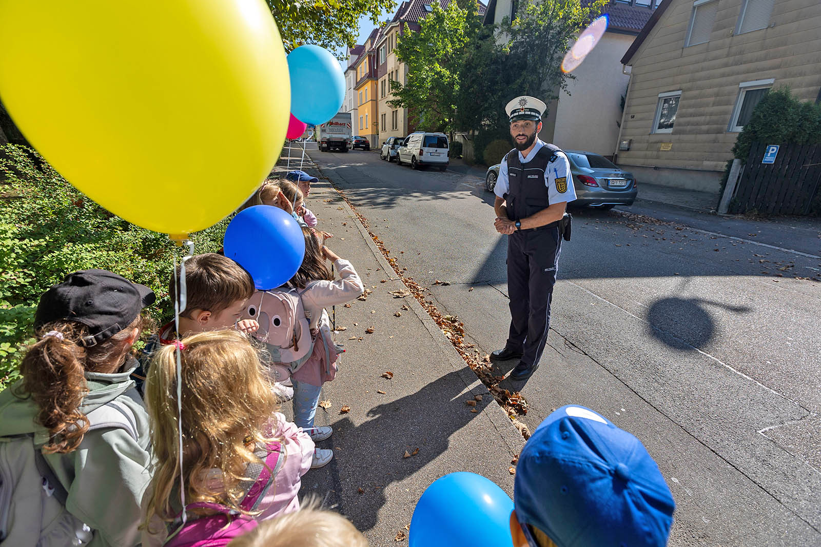 Aktionstag sicherer Schulweg Aktionstag von Polizei und Schulen zum Thema Sicherer Schulweg für Grundschüler an der Filderschule in Degeloch. NO MODELL RELEASE!